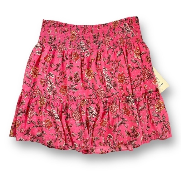 JOIE Hot Pink Floral Skirt Size Large (NWT) - Picture 1 of 11